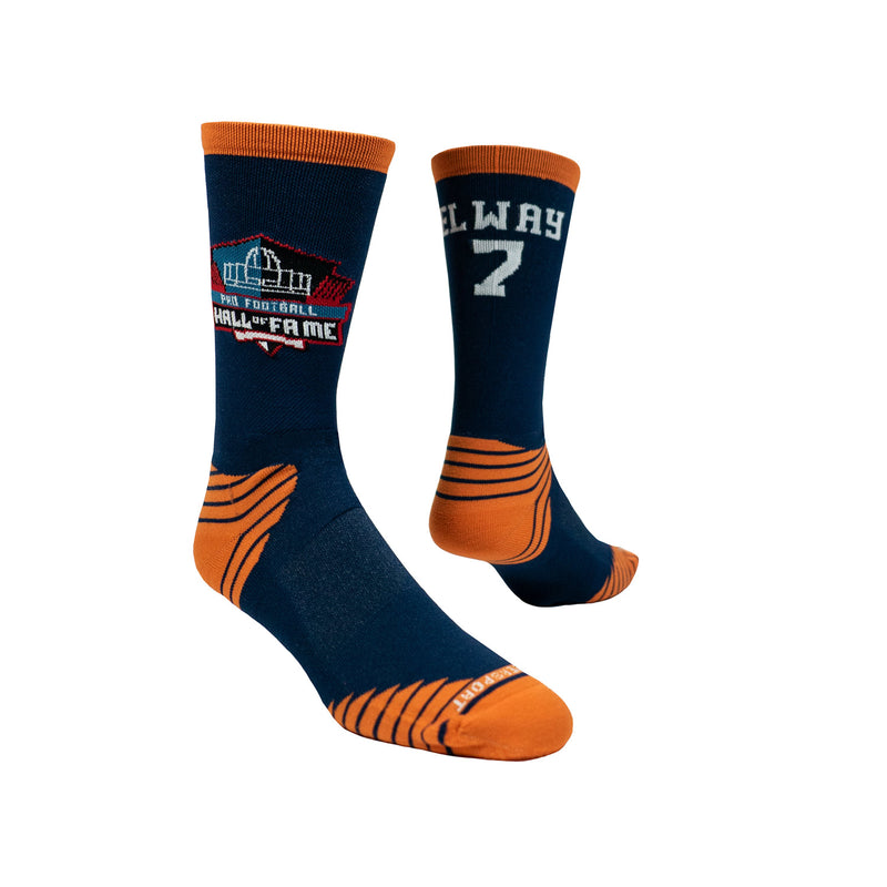 Thanks to our patented SILVERCLEAN anti-microbial technology your feet will be comfortable and fresh all day long in your Broncos John Elway Game Day Socks.