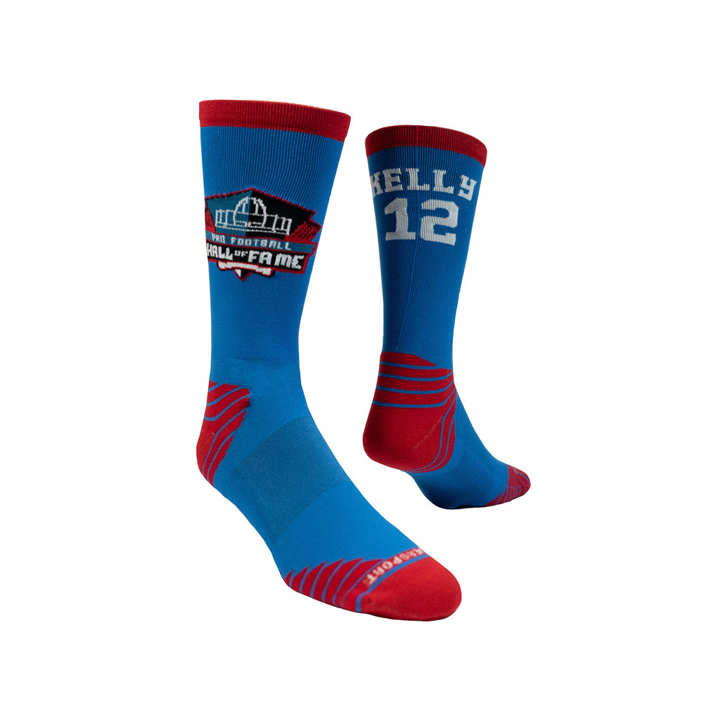 Thanks to our patented SILVERCLEAN anti-microbial technology your feet will be comfortable and fresh all day long in your Bills Jim Kelly Game Day Socks.