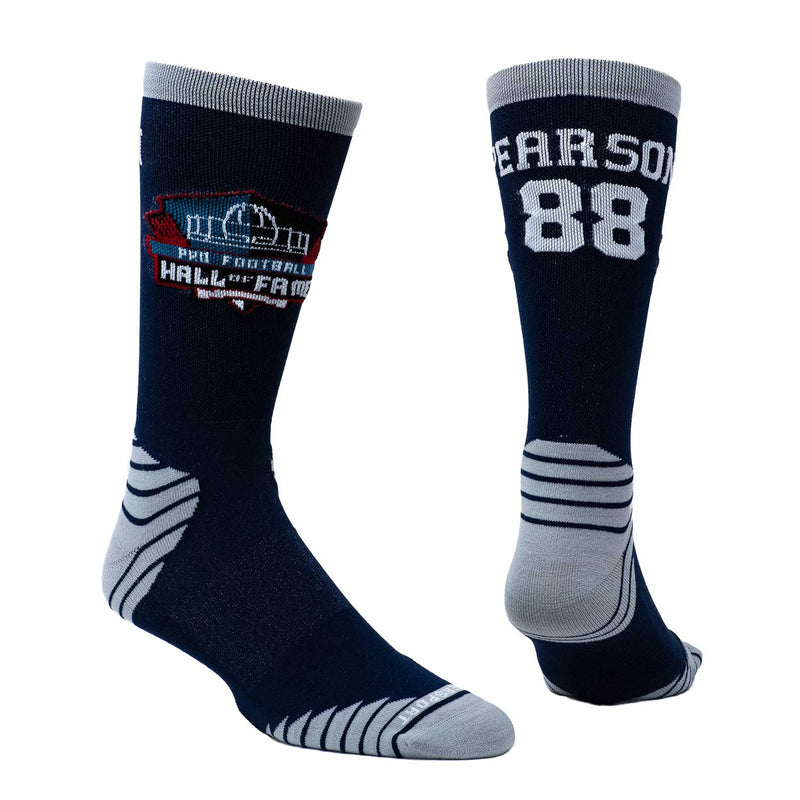 Suit up like your favorite Cowboys player, Drew Pearson, with our Pro Football Hall of Fame licensed Game Day Socks®. Comfortably and fresh all day long.
