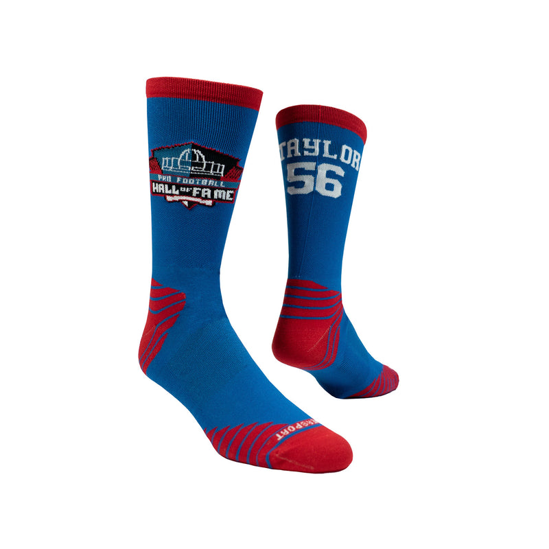 Thanks to our patented SILVERCLEAN anti-microbial technology your feet will be comfortable and fresh all day long in your Giants Lawrence Taylor Game Day Socks.