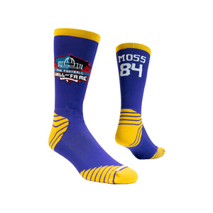 Thanks to our patented SILVERCLEAN anti-microbial technology your feet will be comfortable and fresh all day long in your Vikings Randy Moss Game Day Socks.